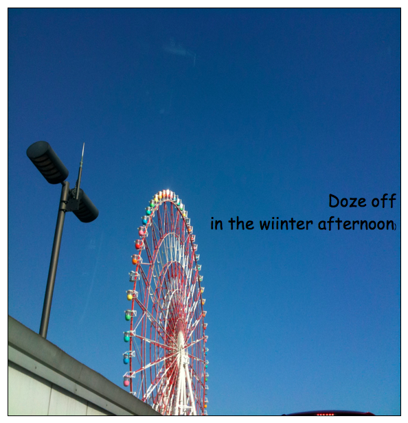 Doze off (in the winter afternoon )