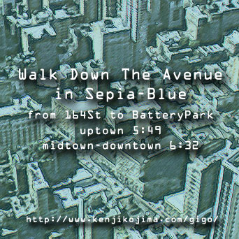 Walk Down The Avenue in Sepia-Blue